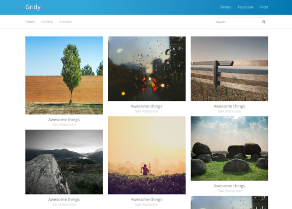 Gridy - photo grid template ~ Website Templates on Creative Market