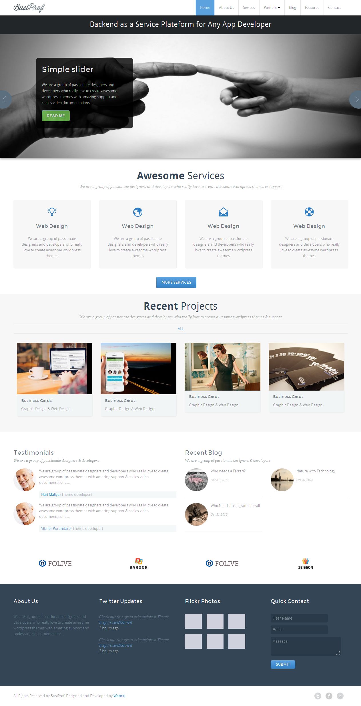 Busiprof Premium WordPress Theme ~ WordPress Business Themes on ...