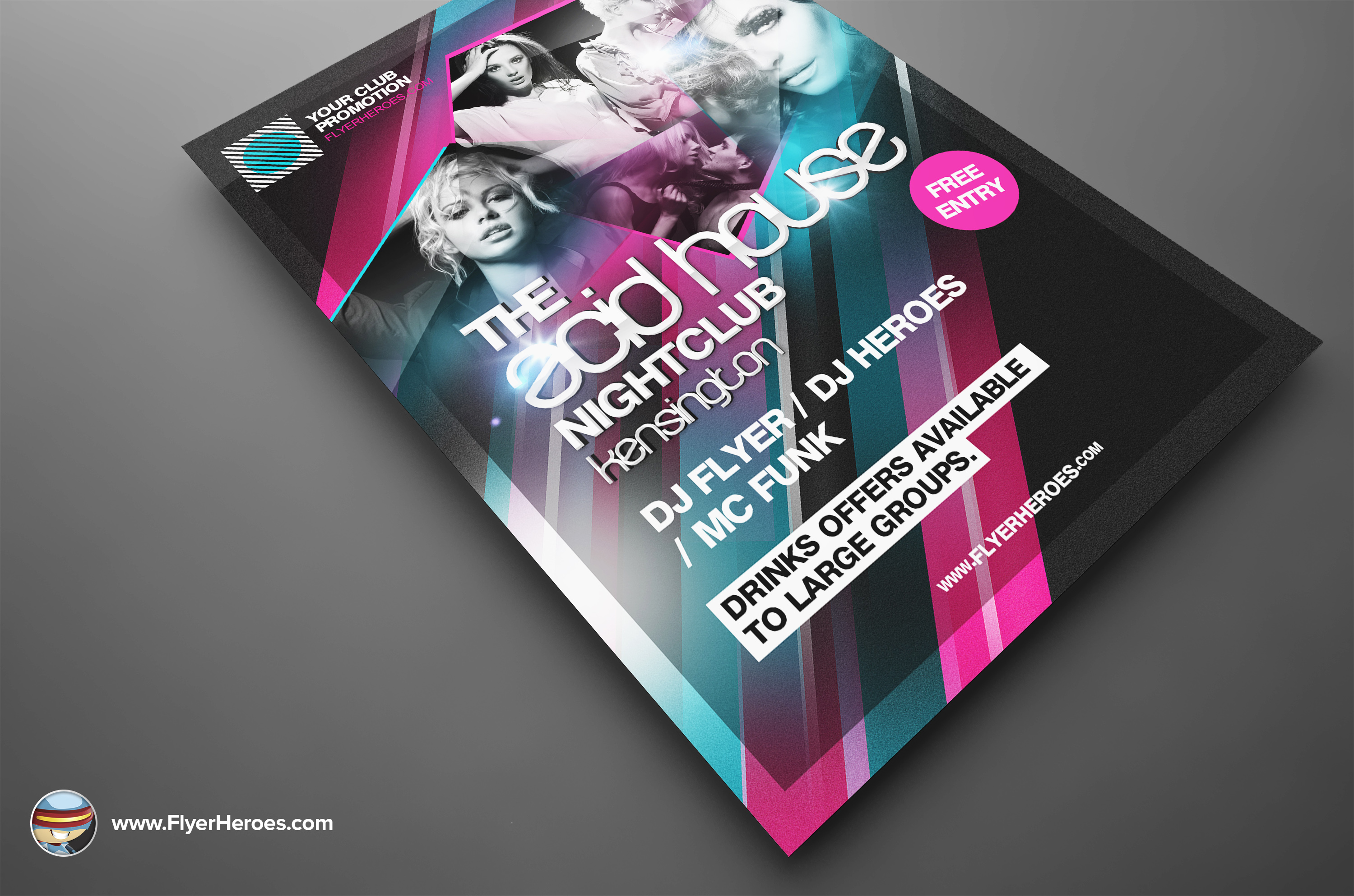 The Acid House Flyer Template ~ Flyer Templates on Creative Market