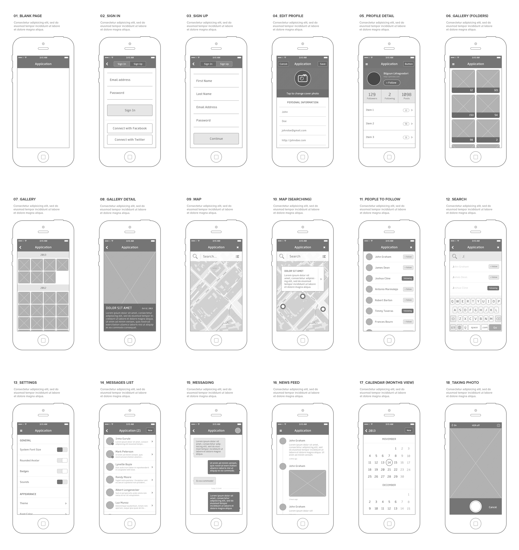 Mobl Wireframe Kit ~ Product Mockups on Creative Market