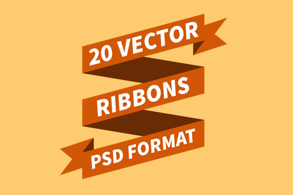 20 PSD Vector  Ribbons Web Elements on Creative Market