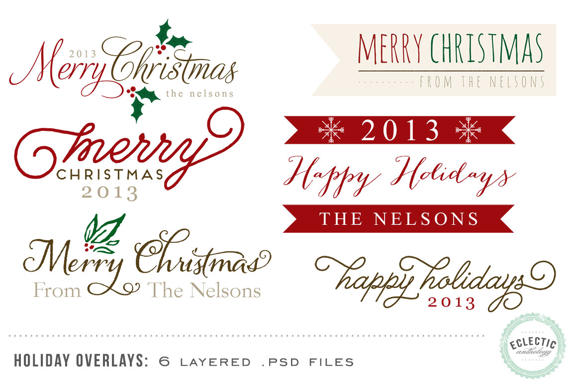 Holiday Overlays - Layered .psd file ~ Objects on Creative Market