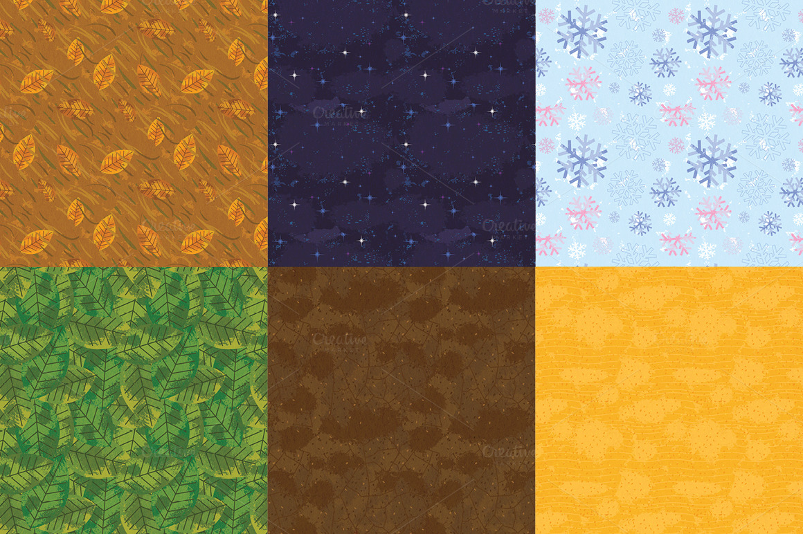 Four Seasons Textures and Patterns Patterns on Creative Market