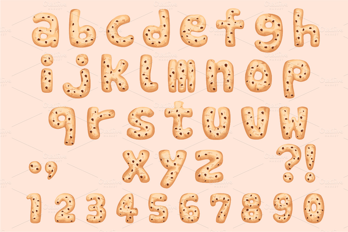 Cookies Alphabet ~ Objects on Creative Market