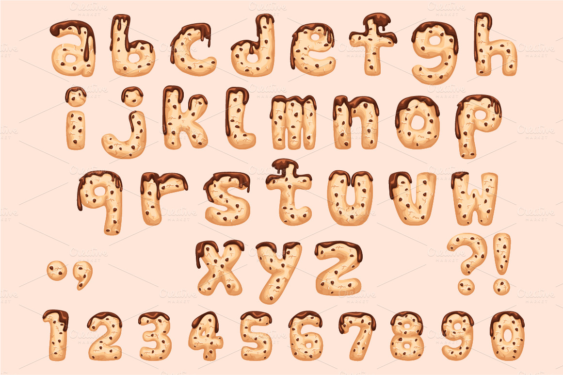 Cookies Alphabet ~ Objects on Creative Market