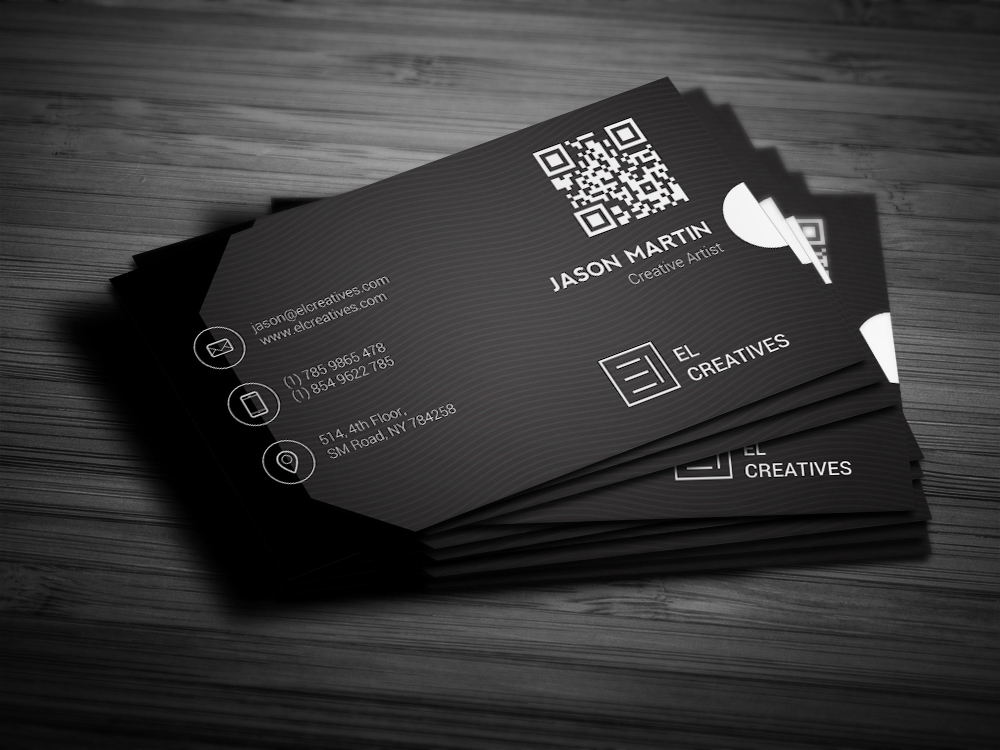 Dark Corporate Business Card Business Card Templates On Creative Market