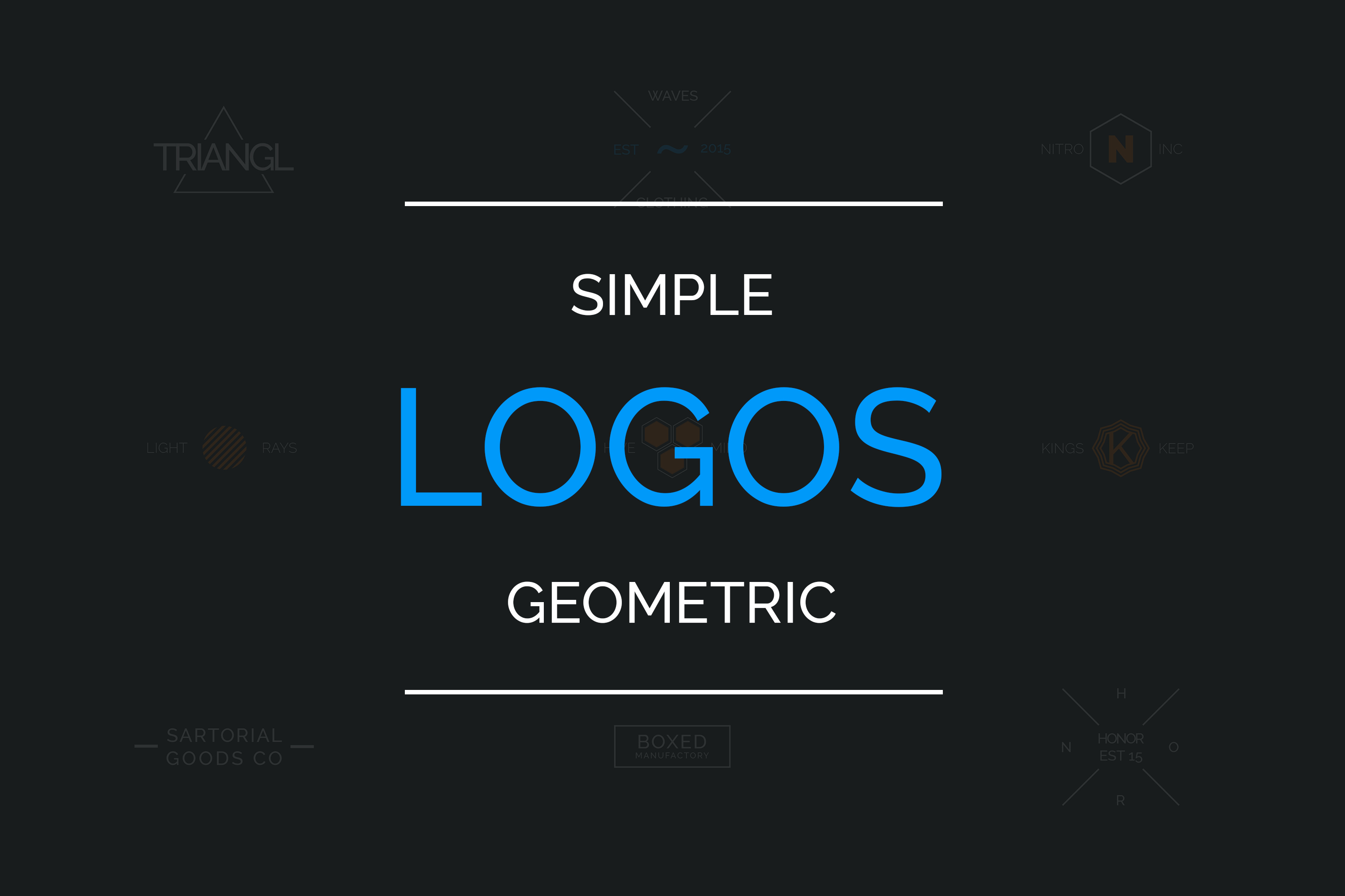 10 Simple Geometric Logos Logo Templates on Creative Market