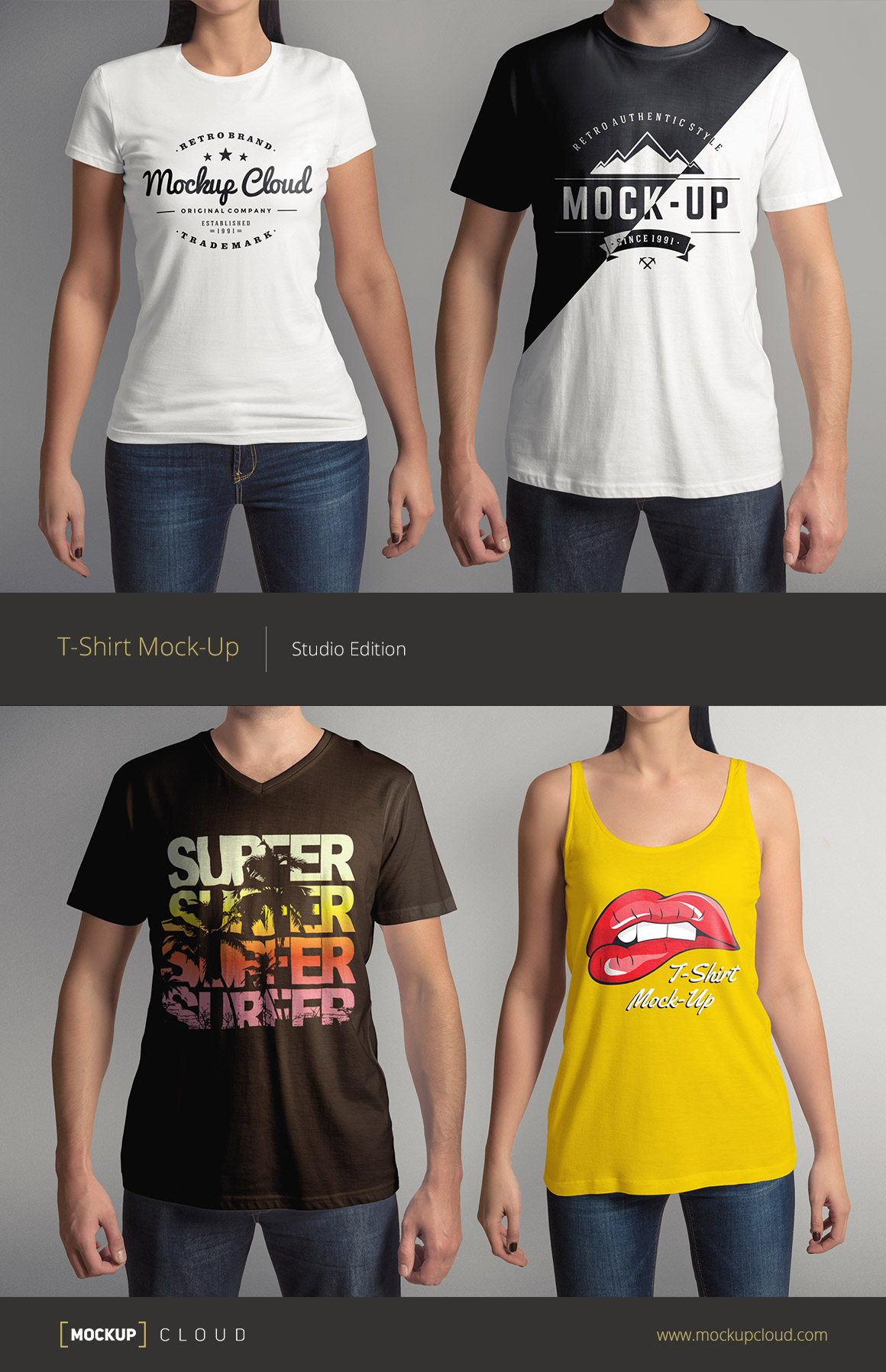 T-Shirt Mock-Up Set ~ Product Mockups on Creative Market