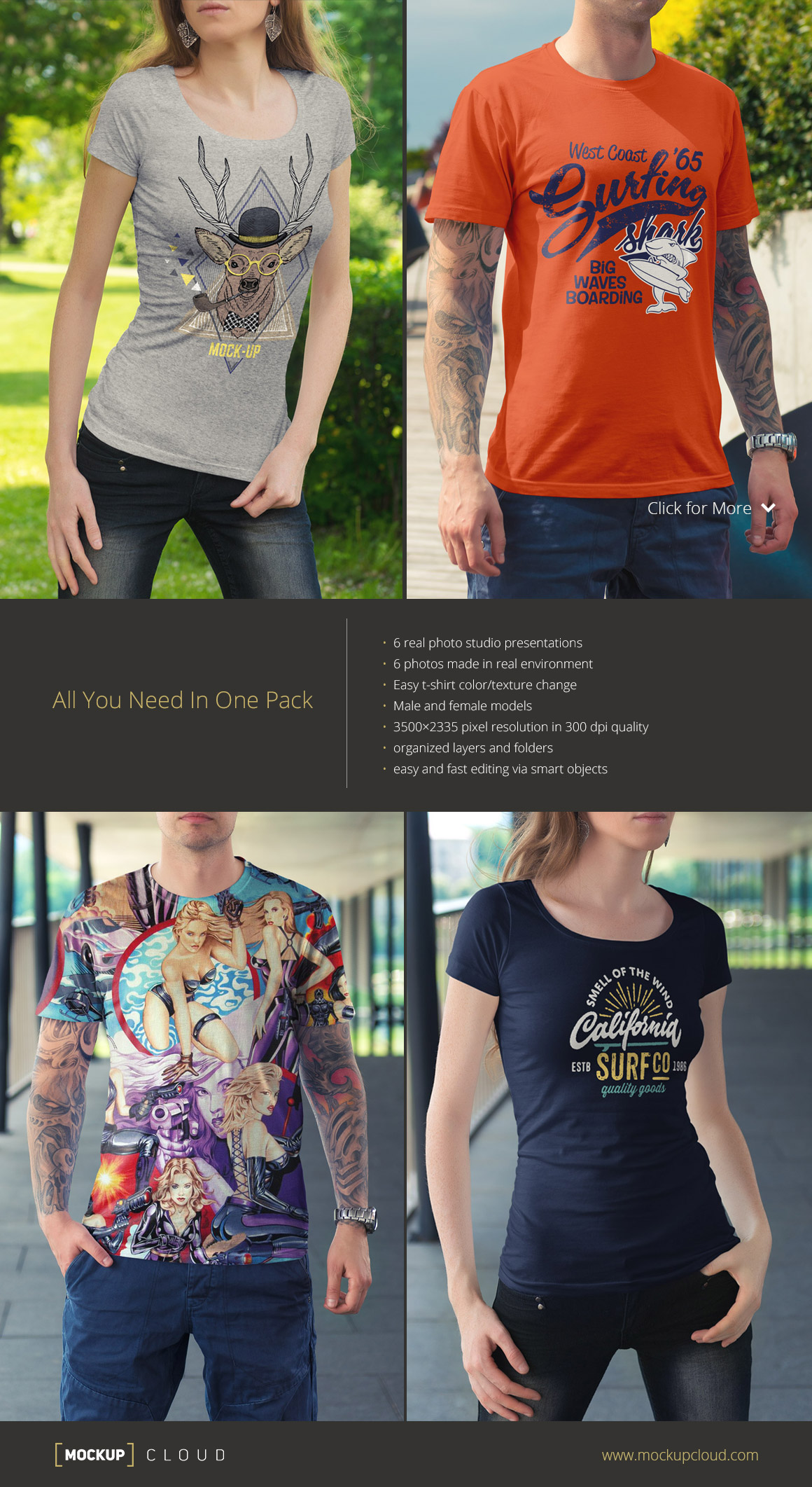 Download T-Shirt Mock-Up Set ~ Product Mockups on Creative Market