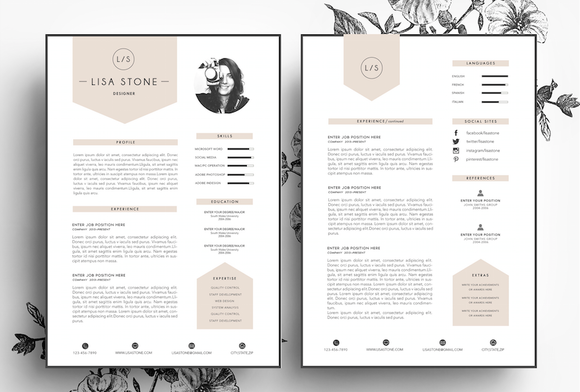 Creative CV + Business Card Template - Resumes - 1