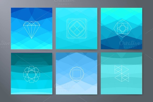Hipster Icons On Triangle Background Hipster Icons On Triangle Background