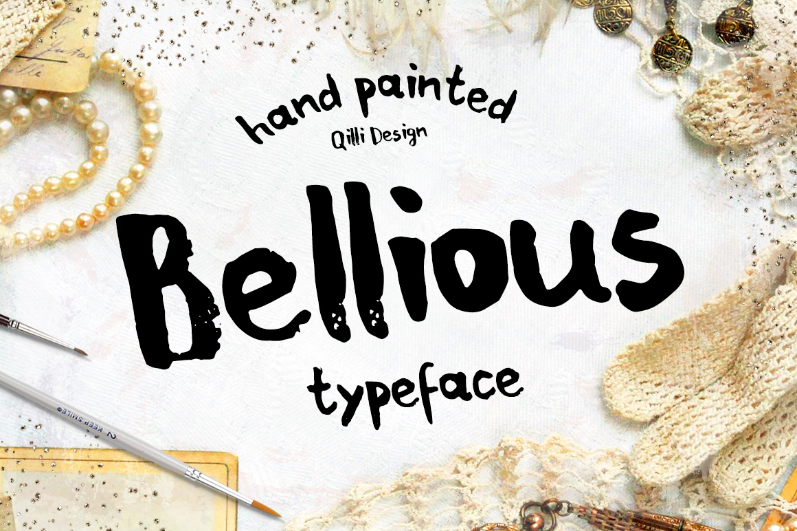 Free Bellious Hand Drawn Typeface Script Fonts