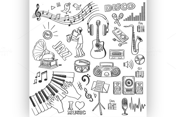 Hand drawn music ~ Illustrations on Creative Market