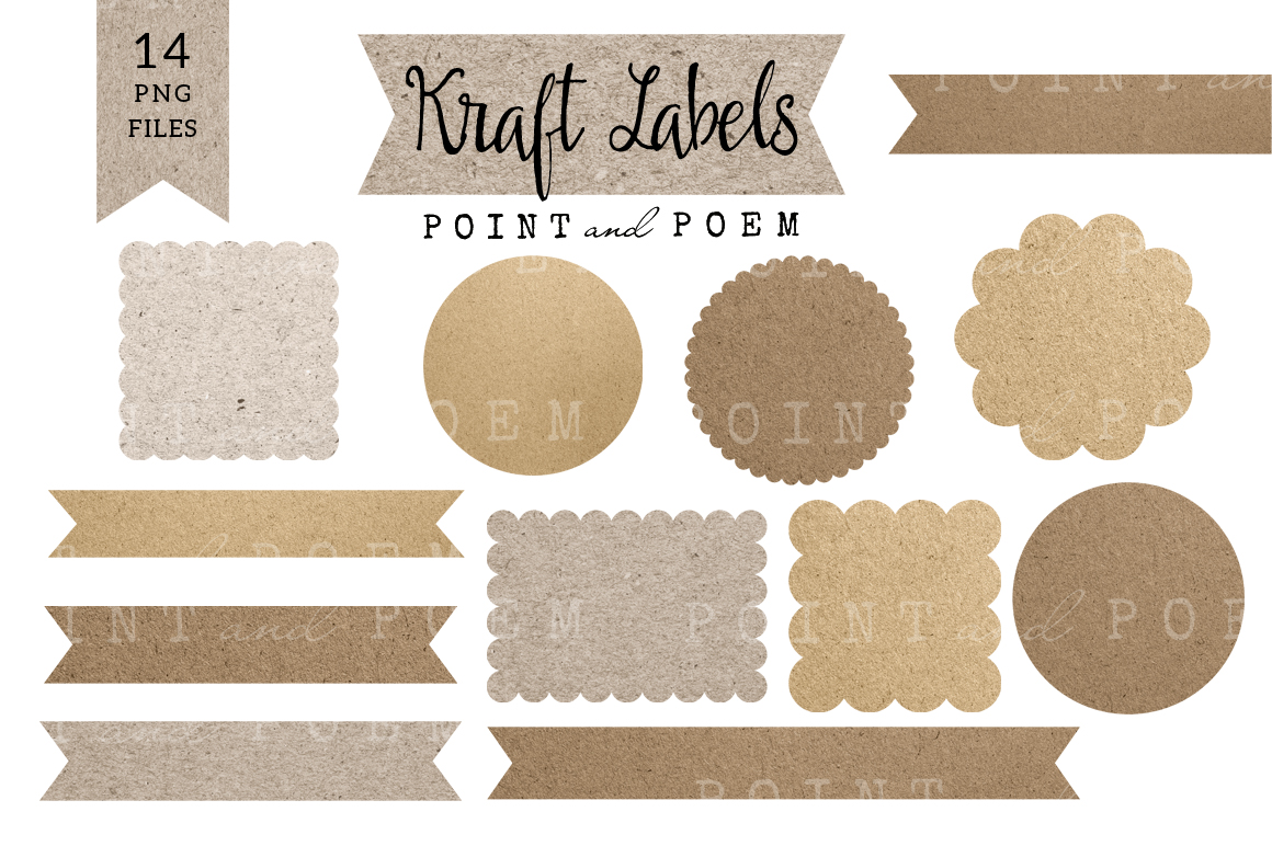 Kraft Labels And Ribbons Illustrations On Creative Market Kraft Labels And Ribbons Illustrations On Creative Market
