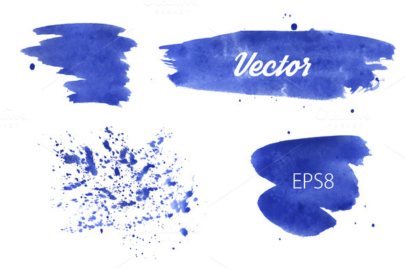 Vector Watercolor Spots And Splash Vector Watercolor Spots And Splash