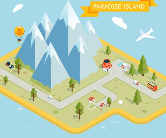 Travel Banner Paradise Island Travel Banner Paradise Island