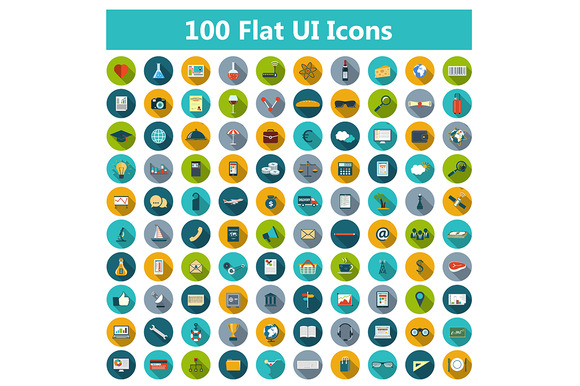 Set Of Modern Icons In Flat Design Set Of Modern Icons In Flat Design