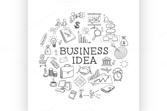 Hand Draw Doodle Web Charts Business Hand Draw Doodle Web Charts Business