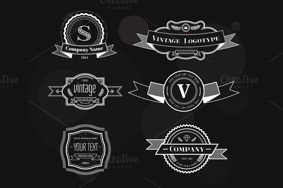 Vintage Old Style Logo Icon Template Vintage Old Style Logo Icon Template