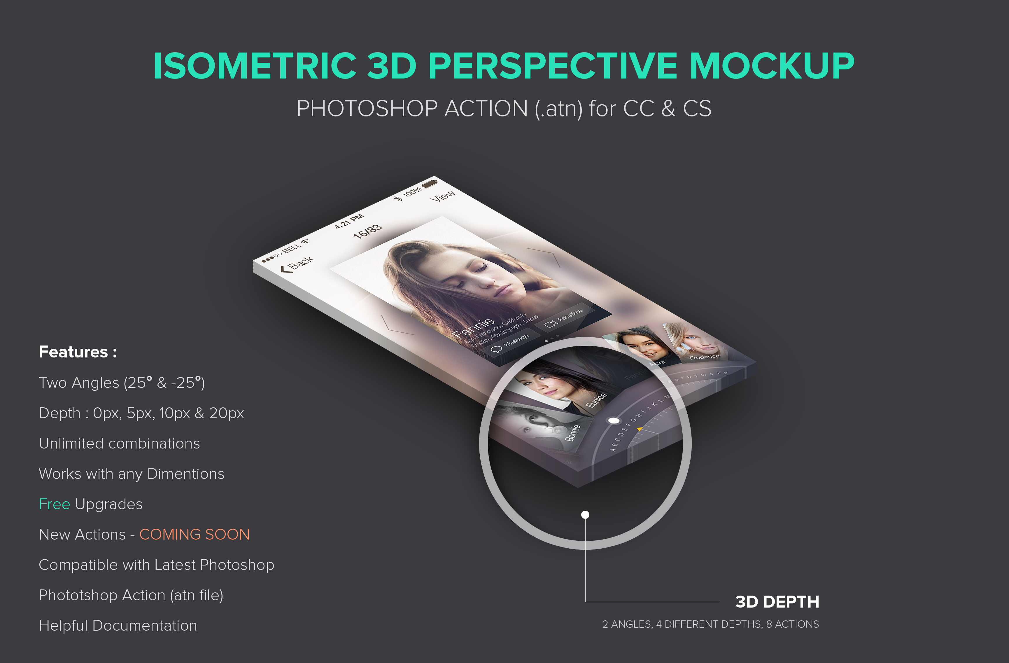 Download Isometric 3D Perspective Mockup .atn ~ Actions on Creative ...