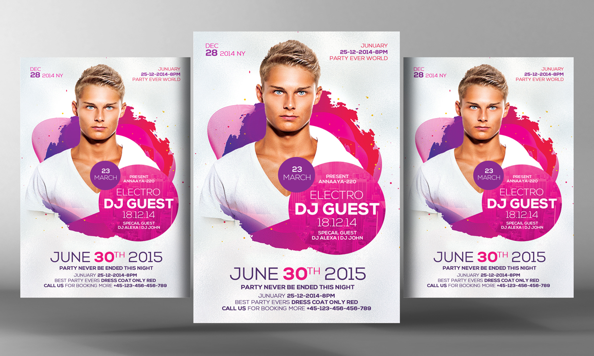 Dj Guest Party Flyer Template - Flyers - 1
