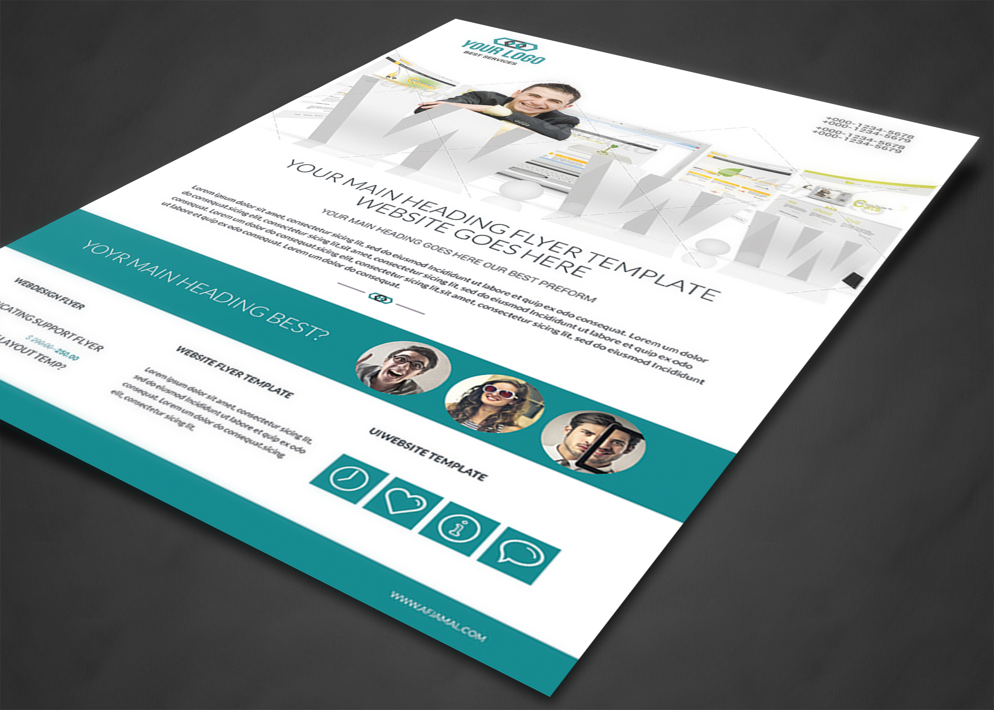 Website Design Agency Flyer Template ~ Flyer Templates on Creative Market