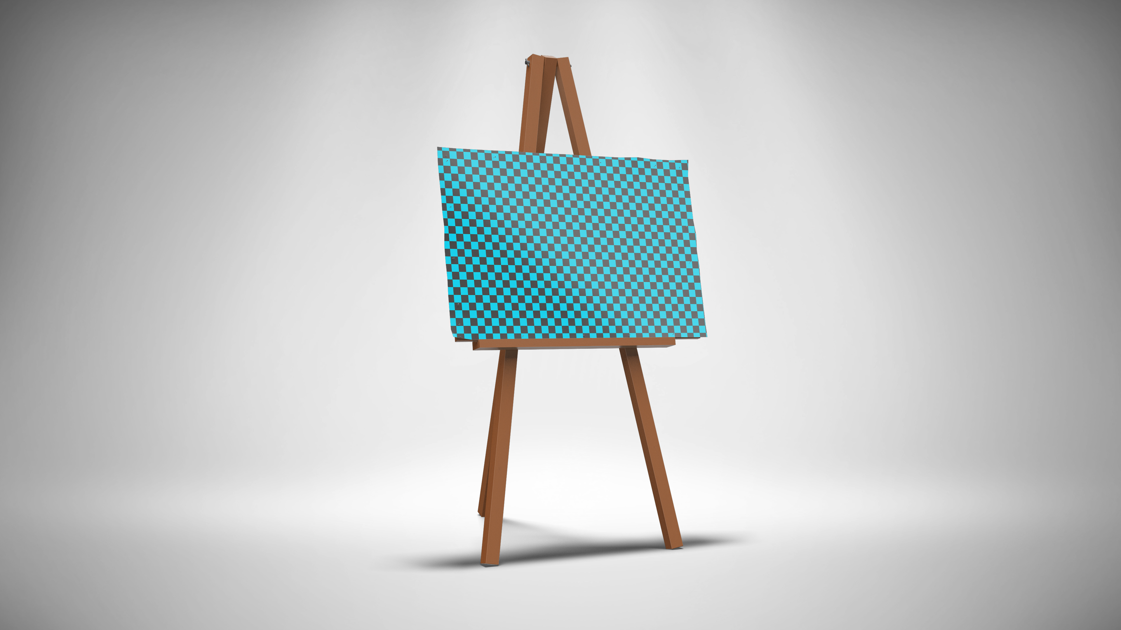 Easel Stand with Canvas MockUp Product Mockups on