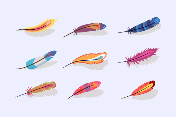 Feathers Icon Set Designs