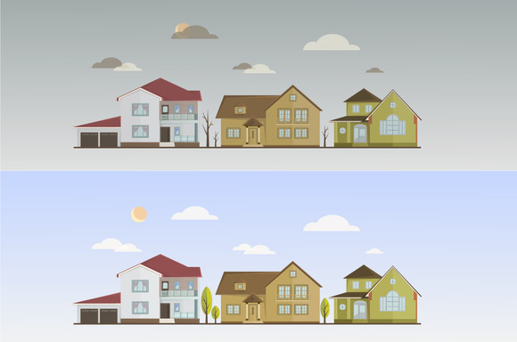 Countryside With Houses Countryside With Houses