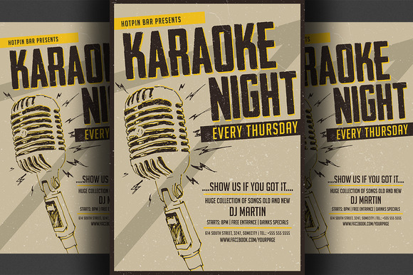 Flyer Template Karaoke Night Party | karaoke night flyer poster template flyer templates on Flyer Template Karaoke Night Party | karaoke night flyer poster template flyer templates on