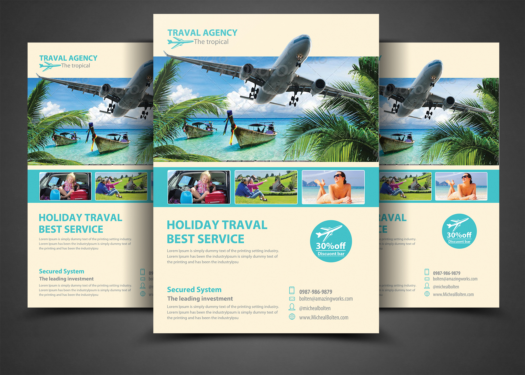 Travel Agency Corporate Flyer Flyer Templates on Creative Market