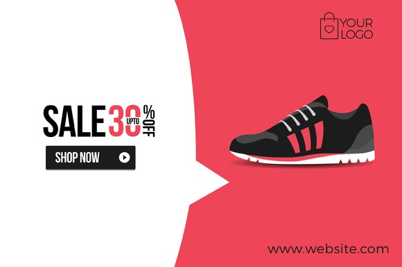 Flat Product Sale Shoe Banner Flat Product Sale Shoe Banner