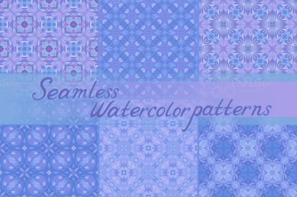 Violet Seamless Watercolor Patterns Violet Seamless Watercolor Patterns