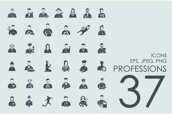 37 Professions Icons