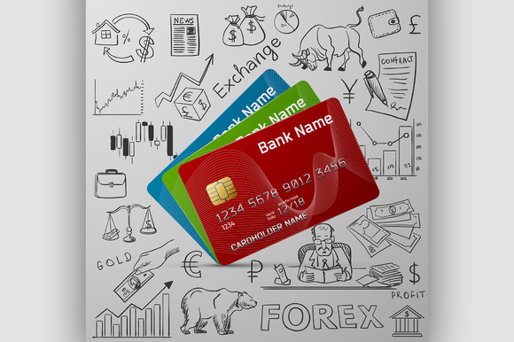 Credit Cards And Exchange Icon Credit Cards And Exchange Icon