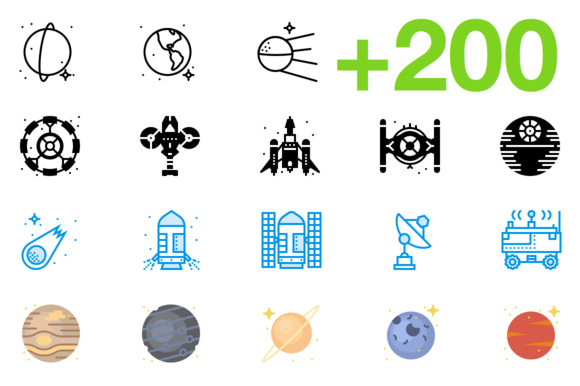 SMASHICONS 200 Space Icons