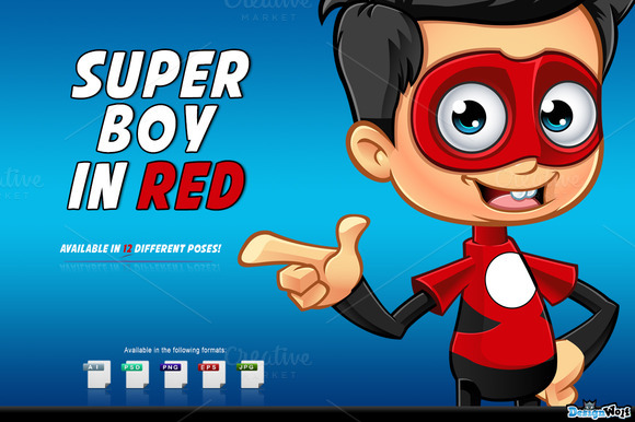 Super Boy In Red Character Super Boy In Red Character