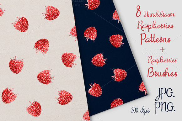 8 Raspberries Patterns Brash