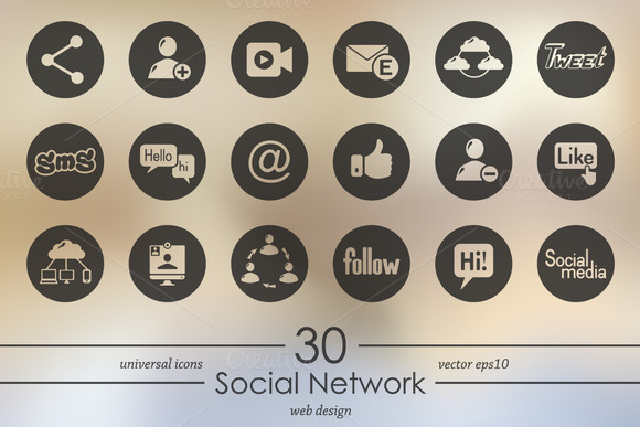 Set Of Social Network Icons Set Of Social Network Icons