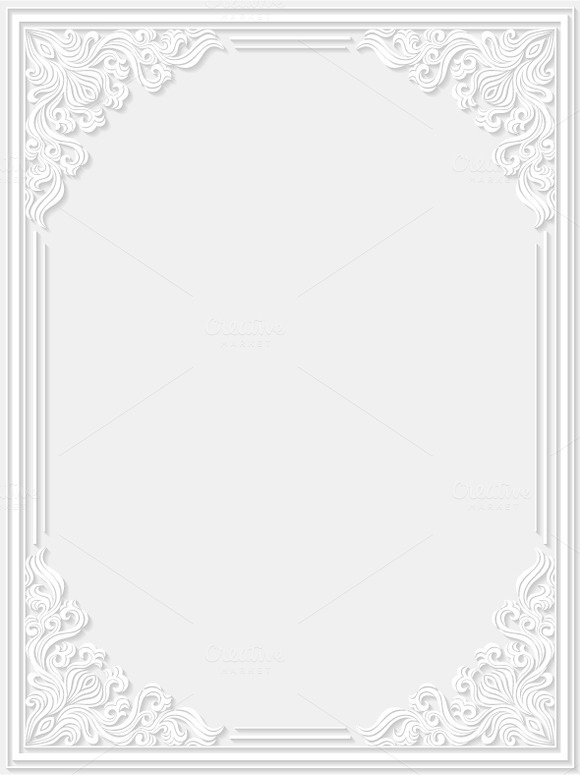 Set Of Decorative Floral Frames Set Of Decorative Floral Frames