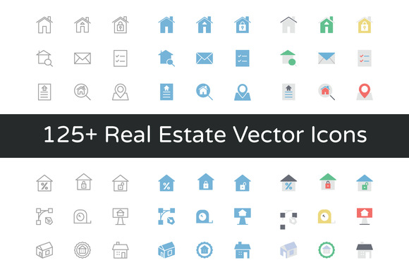 125 Real Estate Vector Icons 125 Real Estate Vector Icons