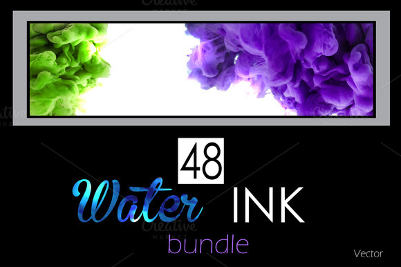 48 Water Ink Backgrounds Vol 1
