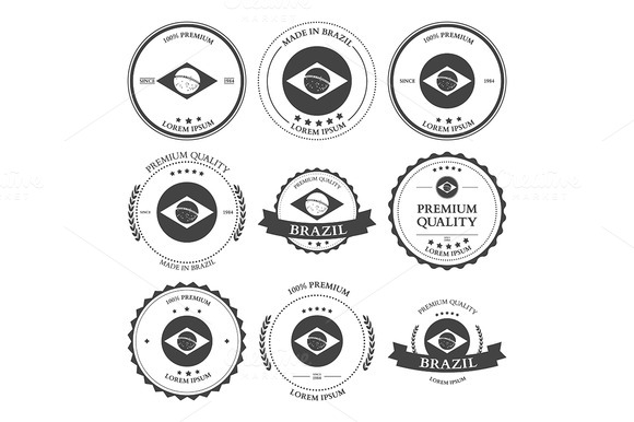 Made In Brazil Seals Badges Made In Brazil Seals Badges
