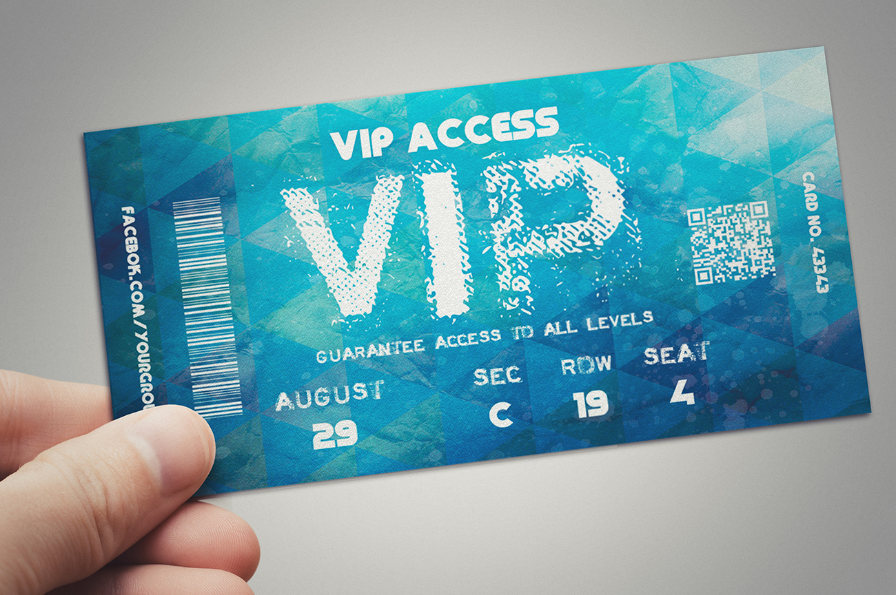 Blue Summer - VIP PASS CARD ~ Card Templates on Creative Market