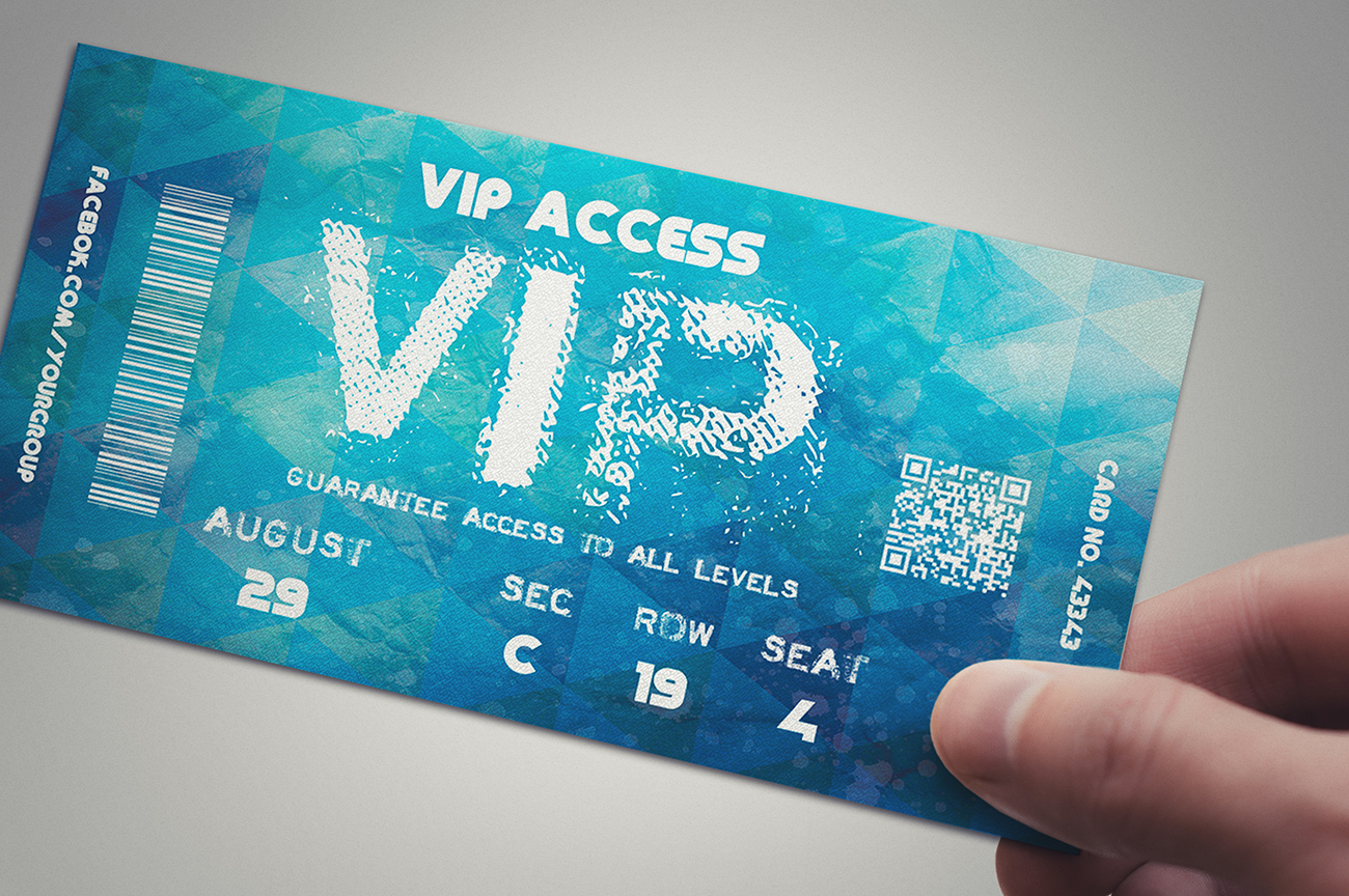 Blue Summer - VIP PASS CARD ~ Card Templates on Creative Market