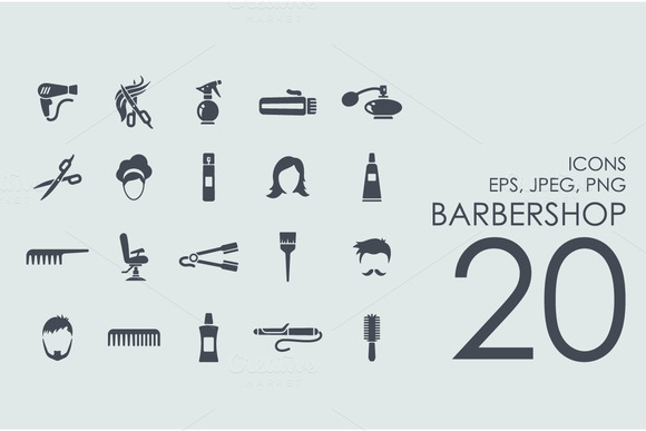 20 Barbershop Icons 20 Barbershop Icons