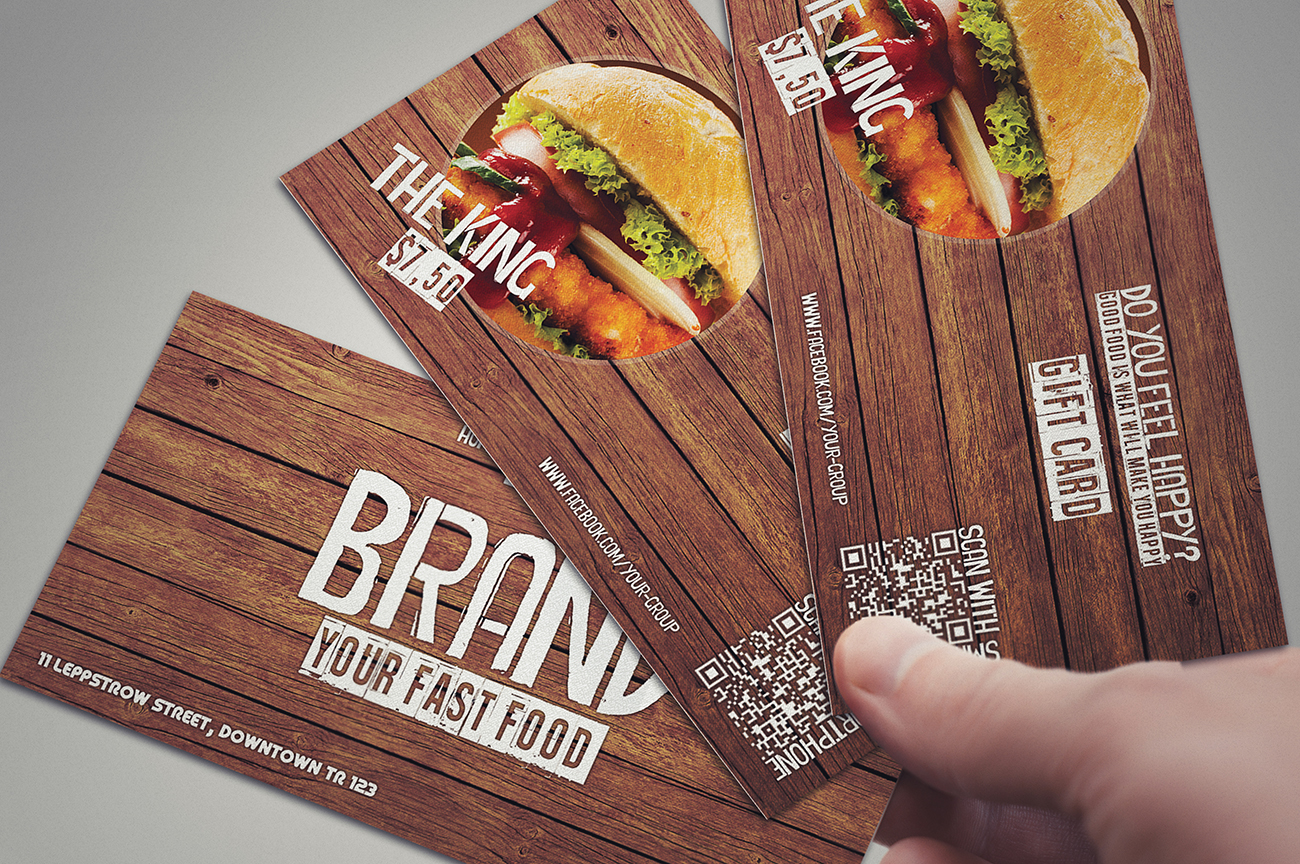 Fast food restaurant gift card ~ Card Templates on ...