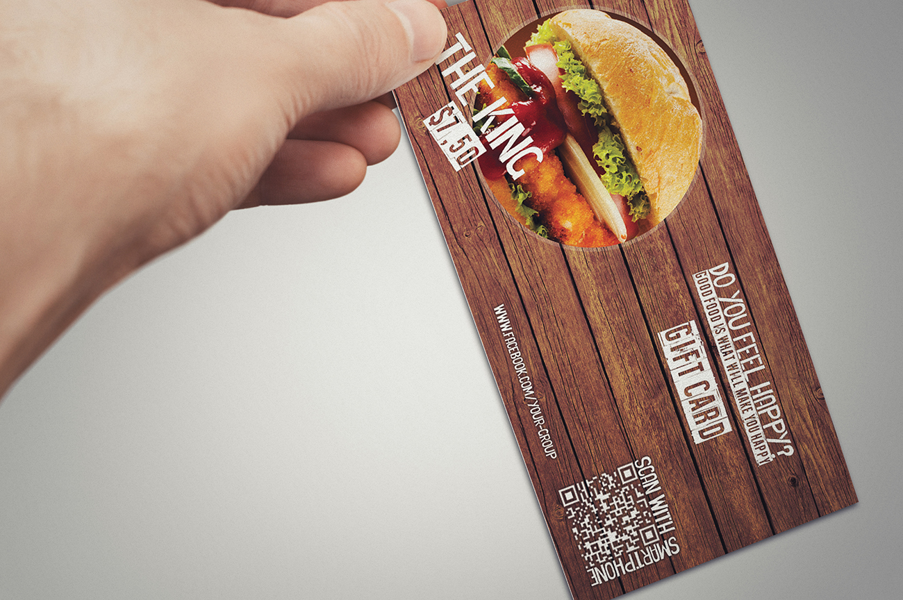 Fast Food Restaurant Gift Card Card Templates On Creative Market