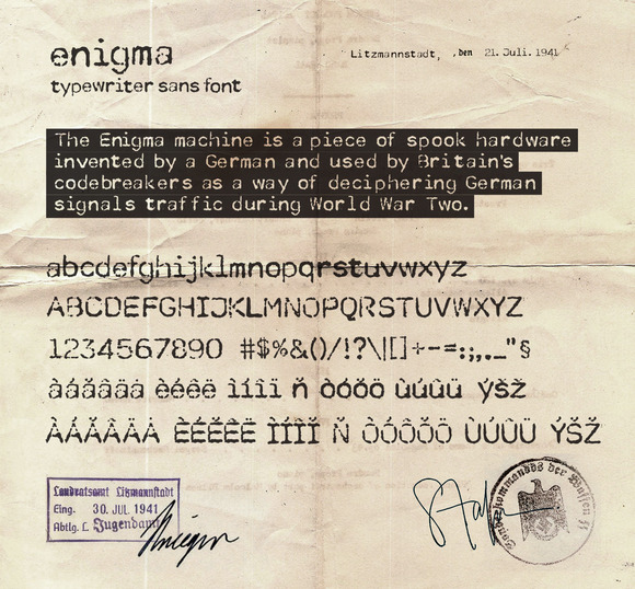 Enigma Typewriter Sans 02-f
