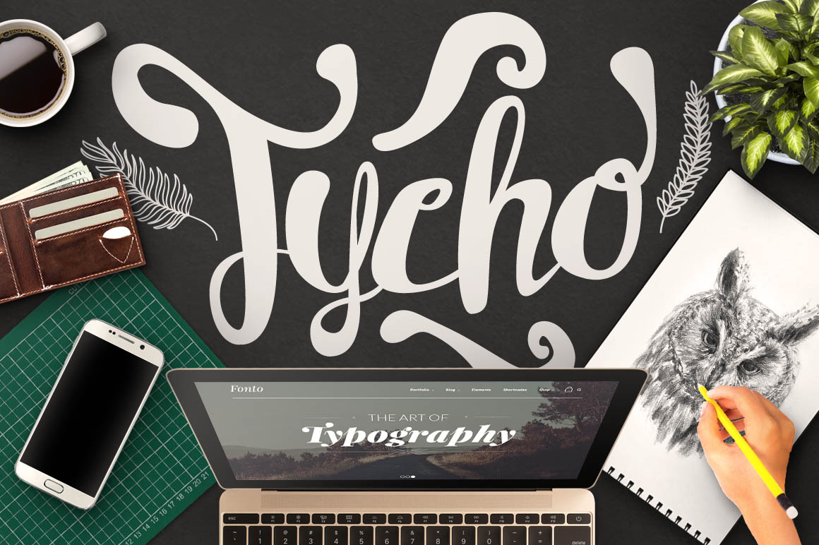 Free Tycho Typeface Ornaments Script Fonts